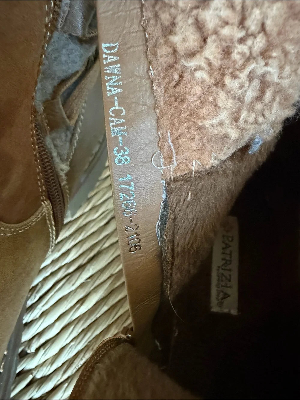 Patricia by Spring Step Brown & Tan Suede-Trim Lace Back Winter Boots Size 38
